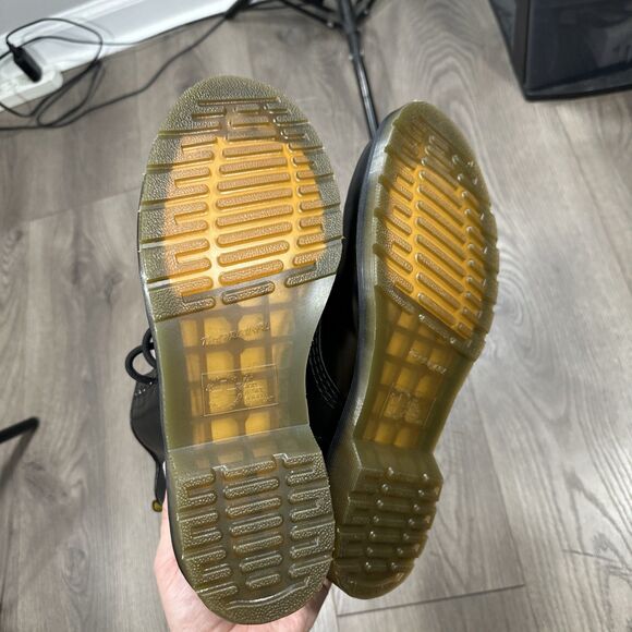 Dr Doc Martens 11821 Patent Leather Black Combat Boots Size 10 NICE - Picture 6 of 9